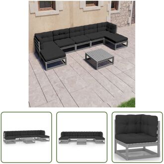 Tuinset Lounge - Grenenhout - Grijs - 70x70x67cm