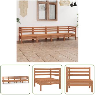 Tuinset - Massief Grenenhout - Honingbruin - 63.5 x 63.5 x 62.5 cm - The Living Store