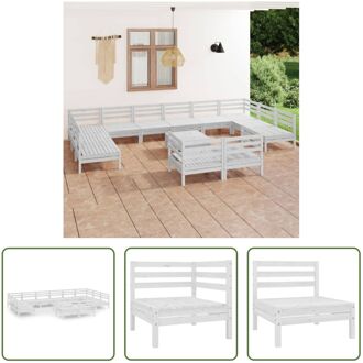 Tuinset Pallet - 63.5 x 63.5 x 62.5 cm - Grenenhout - Wit