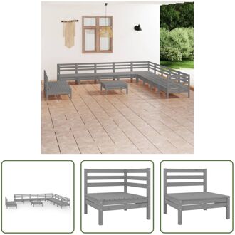 Tuinset Pallet - 63.5 x 63.5 x 62.5 cm - Grijs - Massief grenenhout