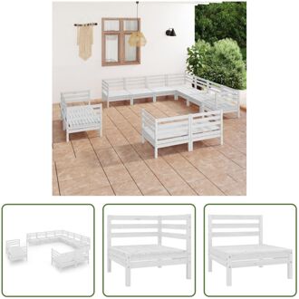 tuinset Pallet - 63.5 x 63.5 x 62.5 cm - wit - massief grenenhout