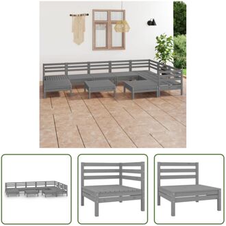 Tuinset Pallet - 63.5x63.5x62.5 cm - Grenenhout - Grijs