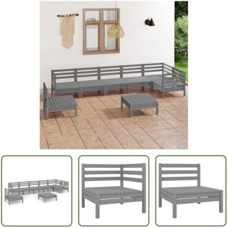 Tuinset Pallet - 63.5x63.5x62.5 cm - Grijs - Grenenhout