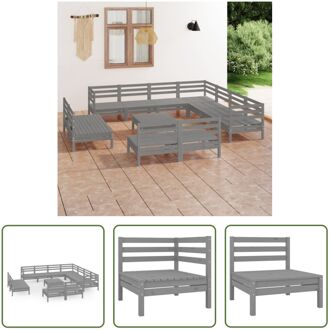 Tuinset Pallet - 63.5x63.5x62.5 cm - Grijs - Massief Grenenhout