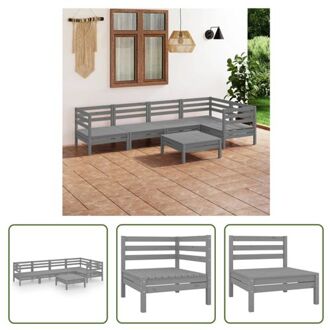 Tuinset Pallet Design - 63.5 x 63.5 x 62.5 cm - Grijs - Massief Grenenhout