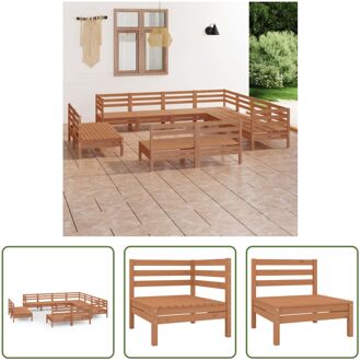 Tuinset Pallet Grenenhout - 63.5 x 63.5 x 62.5 cm - Honingbruin