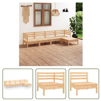 Tuinset - Pallet - Grenenhout - 63.5x63.5x62.5 cm - Modulair - Weerbestendig Bruin