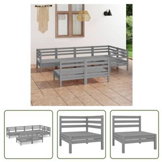 Tuinset Pallet Grijs - 63.5x63.5x62.5cm - Massief Grenenhout