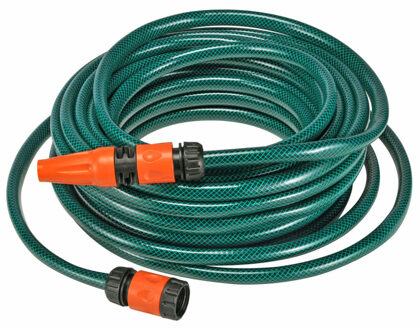 Tuinslang - groen - 20 meter - UV-bestendig - met aansluit set