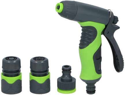 Tuinspuit - met koppelstukken - 4-delig - sproeipistool