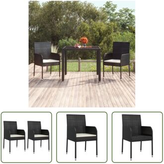 Tuinstoel - 48 x 55 x 88 cm - Zwart Poly Rattan