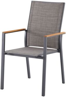 Tuinstoel Banyuls Alumnium/teakhout 66,5x55,5x93cm