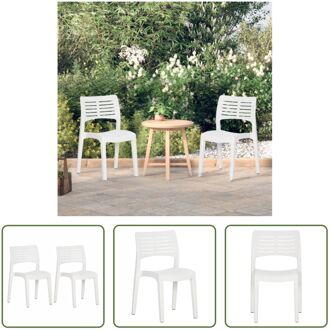 Tuinstoel - Comfort - Buitenmeubelen - 50 x 51 x 82 cm - Wit