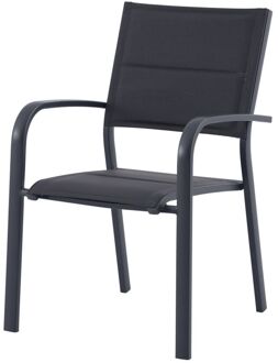 Tuinstoel Gabrio - 61x56,5x88cm - Aluminium - Antraciet - Stapelbaar