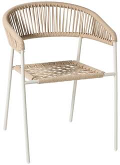 Tuinstoel gevlochten Capri - beige - 78x60.5x56 cm