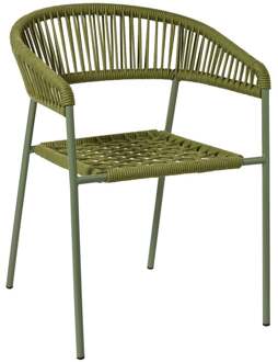 Tuinstoel gevlochten Capri - groen - 78x60.5x56 cm