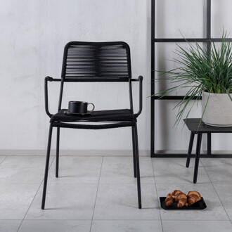 Tuinstoel 'Karlene' kleur Zwart