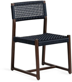 Tuinstoel 'Kuwana' Espresso Teakhout, kleur Indigo