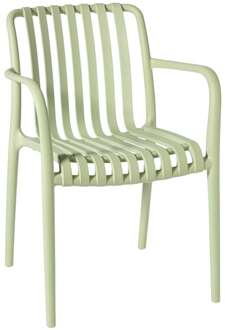 Tuinstoel Lea met armleuning - lichtgroen - 80.5x58x55 cm
