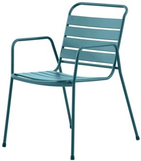 Tuinstoel Lily - Stapelbaar - Staal - Blauw