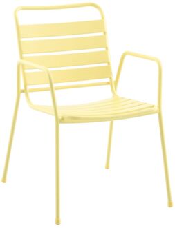 Tuinstoel Lily - Stapelbaar - Staal - Geel