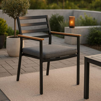 Tuinstoel 'Markeia' kleur Zwart