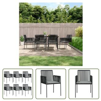 Tuinstoel PE-rattan Zwart - 54 x 60.5 x 83.5 cm - 110 kg draagvermogen