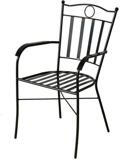 Tuinstoel Ramira Staal Zwart