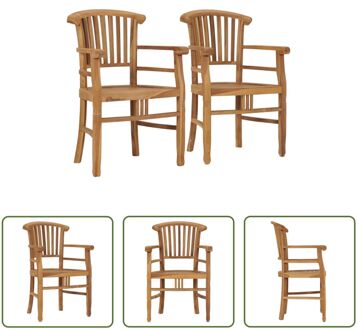 Tuinstoel Set - Teakhout - 61 x 53 x 95 cm - Weerbestendig Bruin