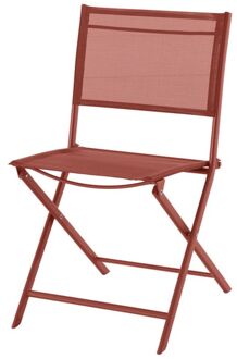 Tuinstoel Stacy - Inklapbaar - Staal En Textileen - Rood