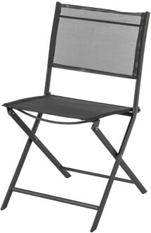 Tuinstoel Stacy Staal/textileen Antraciet