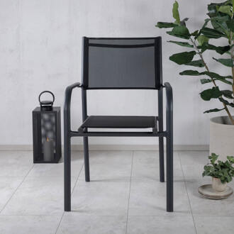 Tuinstoel 'Vaishali' kleur Zwart