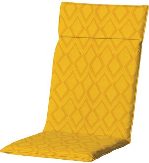 Tuinstoelkussen hoge rug Graphic 120x50cm | geel