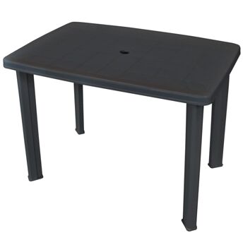 Tuintafel 101x68x72 cm kunststof antraciet Grijs