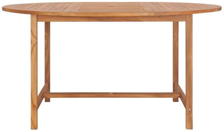 Tuintafel 150x76 cm massief teakhout Bruin