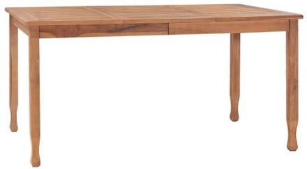 Tuintafel 150x90x75 cm massief teakhout Bruin