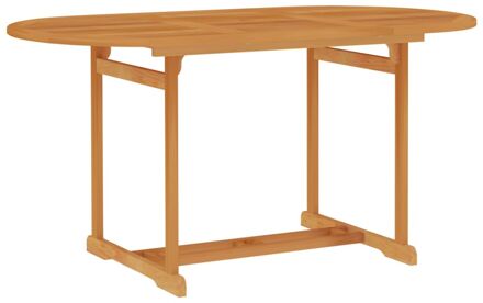 Tuintafel 150x90x75 cm massief teakhout Wit