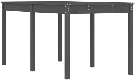 Tuintafel 159,5x82,5x76 cm massief grenenhout grijs