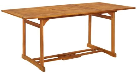 Tuintafel 180x90x75 cm massief acaciahout Bruin