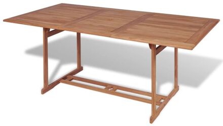 Tuintafel 180x90x75 cm massief teakhout Bruin