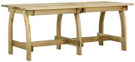 Tuintafel 220x74x75 cm geïmpregneerd grenenhout Bruin