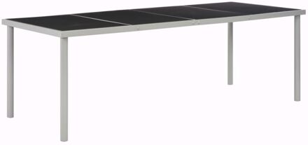 Tuintafel 220x90x74,5 cm staal zwart