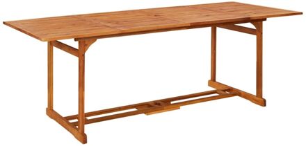 Tuintafel 220x90x75 cm massief acaciahout Bruin