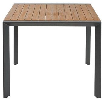 Tuintafel Analee Aluminium/hout Vierkant 90x90cm