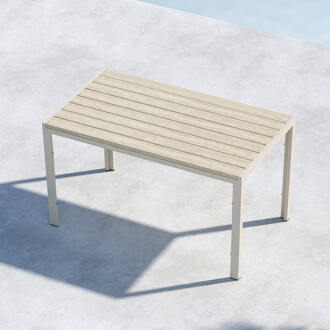 Tuintafel 'Cherice' 140 x 80cm, kleur Beige - 140 x 80 cm