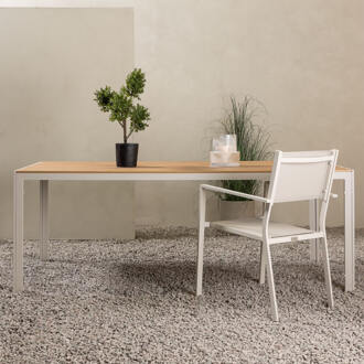 Tuintafel 'Erikka' 205 x 90cm, kleur Beige