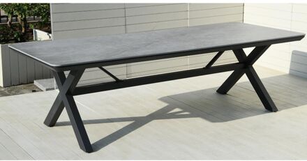 Tuintafel Kavala Aluminium/keramiek Antraciet 260x100x75cm
