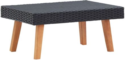 Tuintafel poly rattan zwart