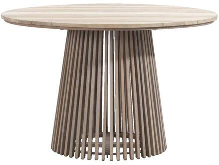 Tuintafel Saône - Acacia - 76xØ120 Cm - Hout - Bruin