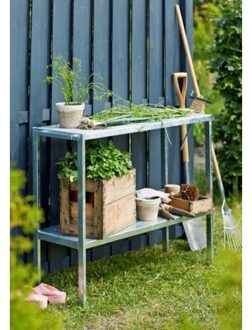 Tuintafel verzinkt staal - Oppottafel 40 x 110 x 90 cm Aluminium